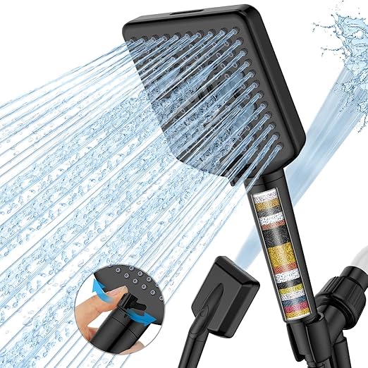 🚿 ראש מקלחת ידני עם מערכת סינון  Homlord JDX1001MB