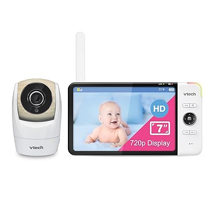 מוניטור תינוק VTech VM919HD עם מסך 7 אינץ' באיכות HD ומצלמה מתכווננת