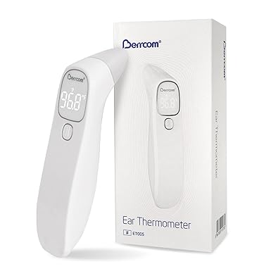 מדחום דיגיטלי ללא מגע למצח ולאוזן Berrcom ET005 מתאים לתינוקות, ילדים ומבוגרים