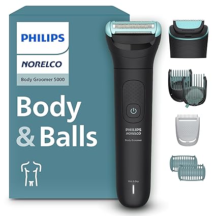 מכונת גילוח וקיצוץ שיער גוף לגברים Philips Norelco Body Groomer 5000 Series דגם BG5495/50