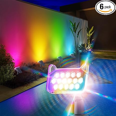 🌟 סט של 6 ספוטים סולאריים לגינה כולל 10 מצבי תאורה שונים WdtPro  🌈