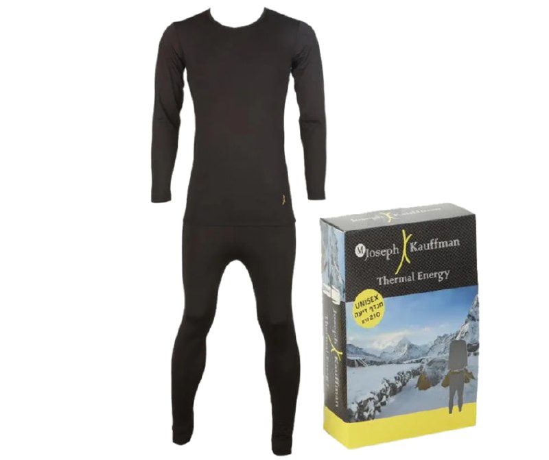 סט חולצה ומכנס תרמי שחור/ירוק זית Joseph Kauffman THERMAL SET LEVEL 2 יוניסקס