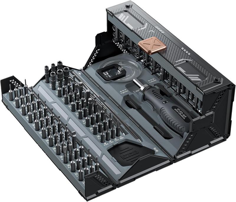 ערכת מברגים פרסישן עם ראצ'ט ומארז קשיח JAKEMY עם 180 חלקים