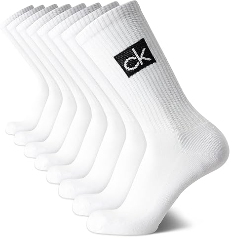 🧦 מארז של 8 זוגות גרביים לגברים Crew של Calvin Klein