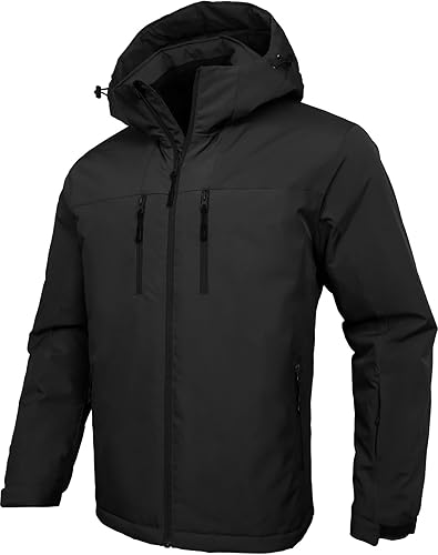 מעיל סקי עם כובע לגברים GEMYSE NSX3006 – אטום למים עם כיסים מרובים