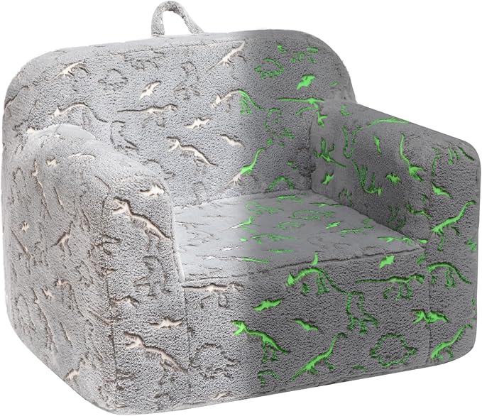 כורסאת ילדים מפנקת וזוהרת בחושך ALIMORDEN Snuggle Foam Chair דינוזאורים 🦖🦕✨