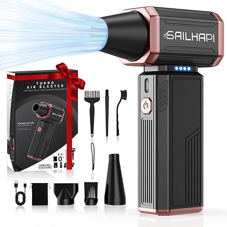 🌀 מפוח אוויר נטען ונייד עוצמתי במיוחד SAILHAPI Electric Air Duster 300000RPM