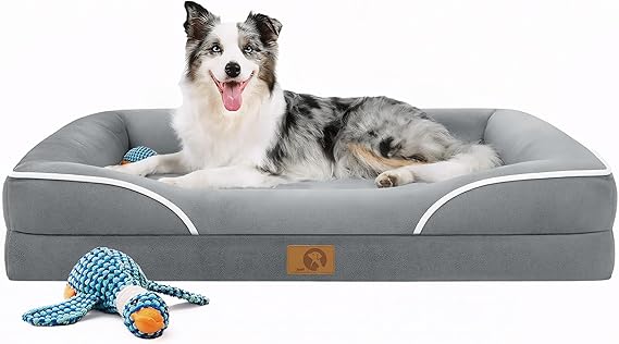 מיטת כלבים אורתופדית גדולה 42×30 אינץ' Homemate Dog Bed Large Sized Dog 42×30 inch