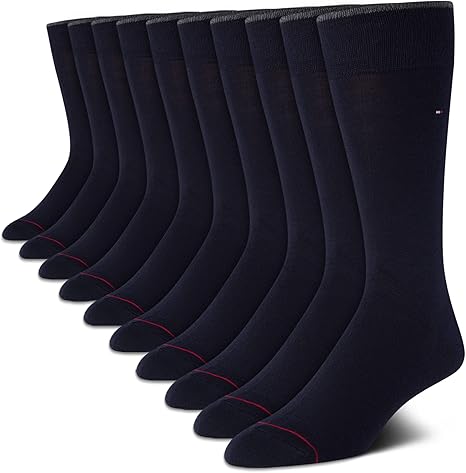 מארז 10 זוגות גרבי גברים אלגנטיות Tommy Hilfiger Mens Dress Socks 10 Pack
