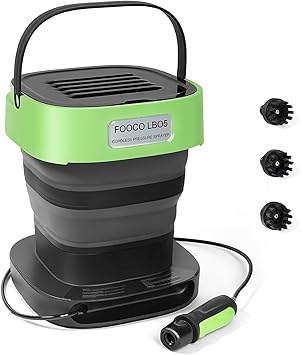 מכשיר שטיפה נייד עם מיכל מים מתקפל 12 ליטר (3.2 גלון) FOOCO