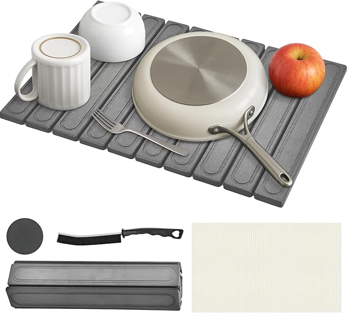 🪨 משטח ייבוש לכלים מאבן למטבח oneanu