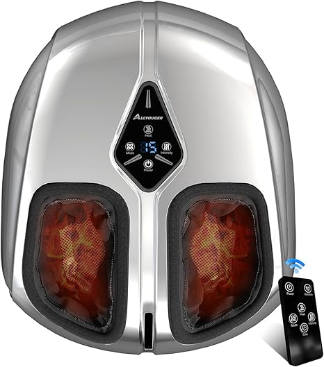 מסאז’ר שיאצו חשמלי לרגליים ALLYOUGER כולל חימום ושלט רחוק