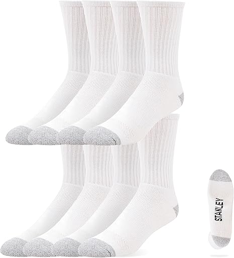 מארז 8 זוגות גרבי עבודה סטלי לגברים STANLEY Work Socks for Men