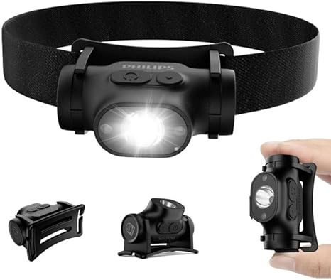 🔦 פנס ראש נטען Philips SFL1851 עם תאורת LED כולל חיישן תנועה