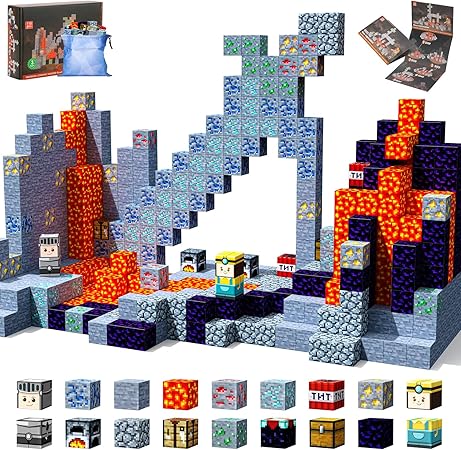 קוביות מגנטיות לבנייה Cagwulle 110PCS Magnetic Blocks