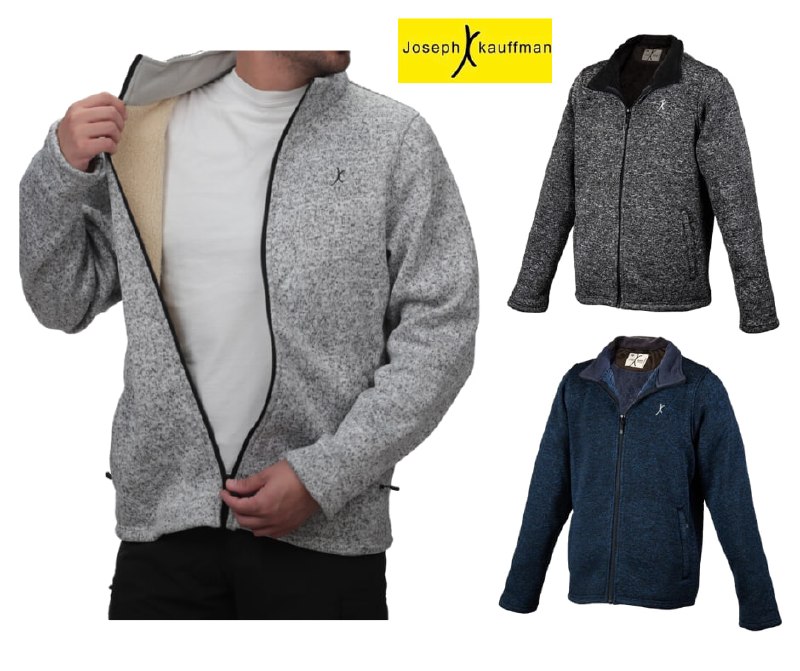 🧥 מעיל פליז סרוג Panther מבית Joseph Kauffman כולל בטנת שרפה 🐆