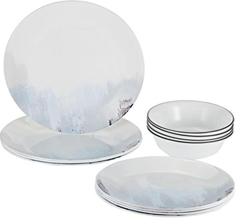 סט כלי אוכל עמיד במיוחד ל-4 נפשות Corelle Tranquil Reflection 12 חלקים
