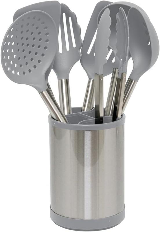 סט כלי מטבח 8 חלקים עם סטנד מסתובב ונירוסטה Glad