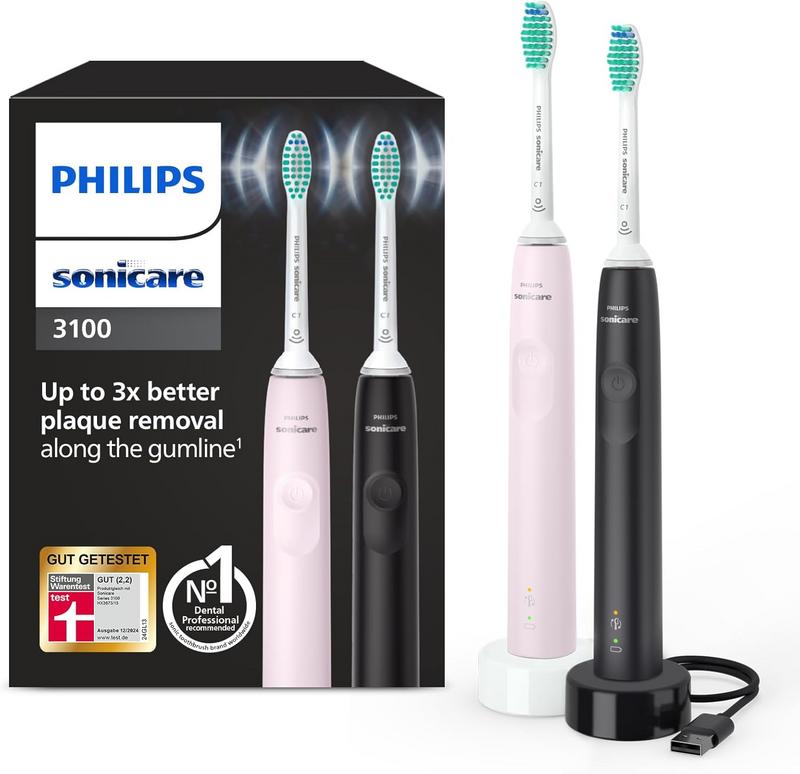 מברשת שיניים חשמלית Philips Sonicare 3100 זוגית דגם HX3675/15