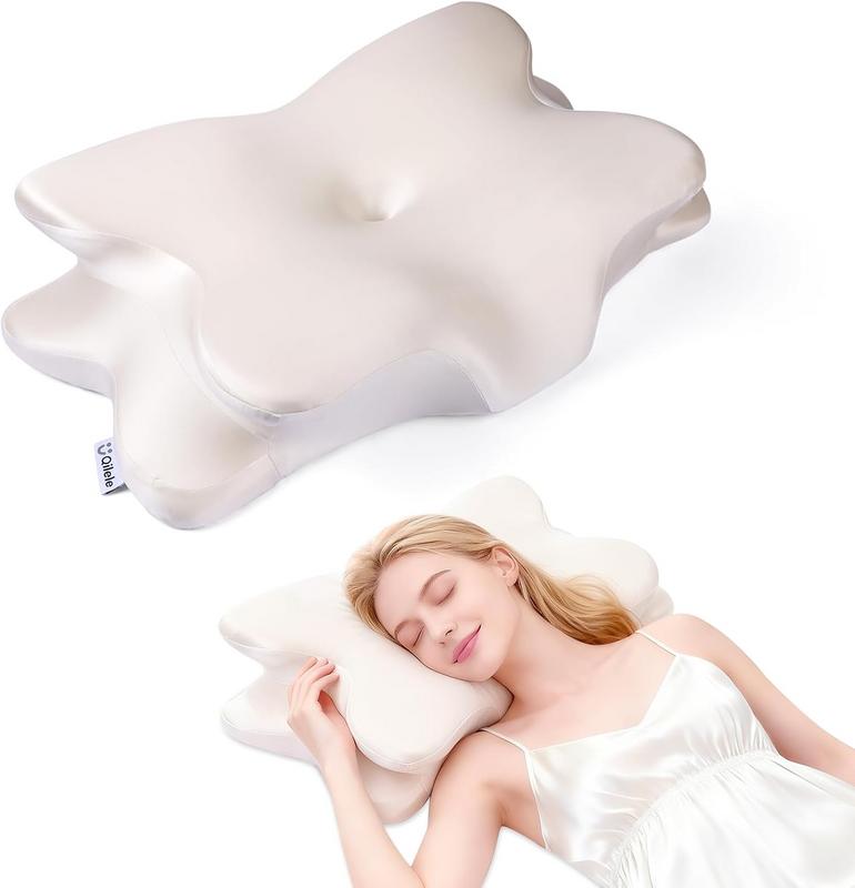 כרית שינה אורטופדית ספוג זיכרון QILELE להקלה על כאבי צוואר וגב