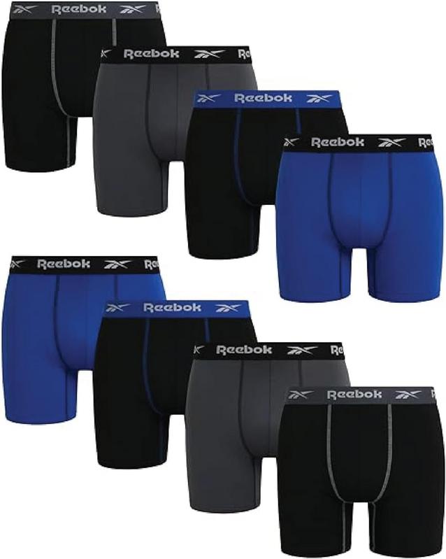 מארז 8 יחידות בוקסרים ריבוק לגבר Reebok Stretch Performance Men's Underwear