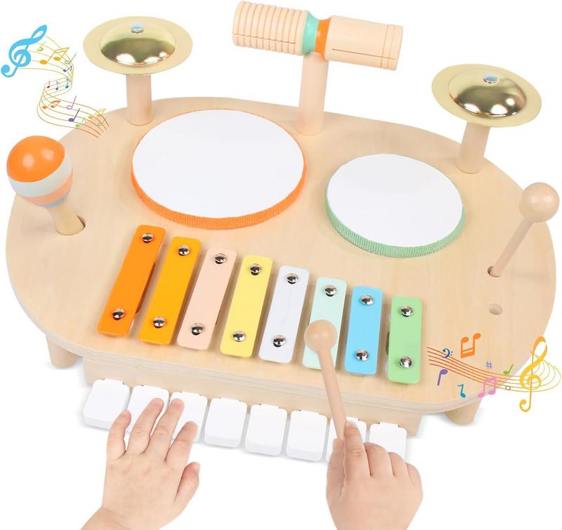 ערכת כלי נגינה ומשחקי מוזיקה מעץ לילדים YHHYTOY