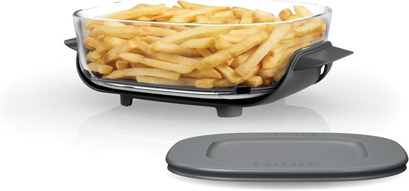 מגש זכוכית לבישול ואחסון 2.5QT Ninja CleanCrisp