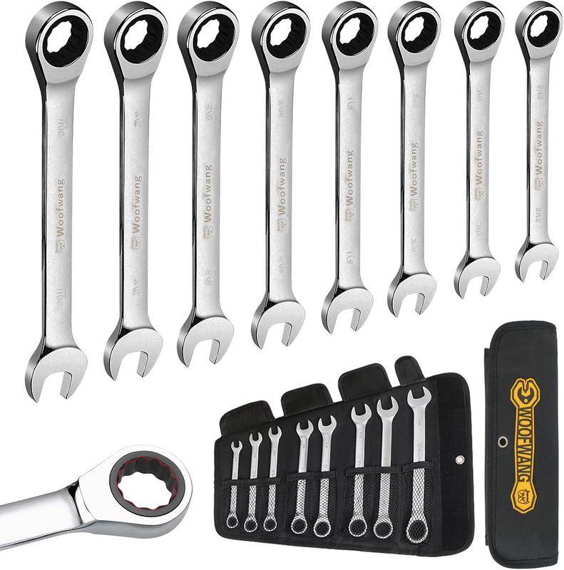 סט מפתחות פתוחים וסגורים ראצ'ט 8 חלקים WOOFWANG GLOBAL