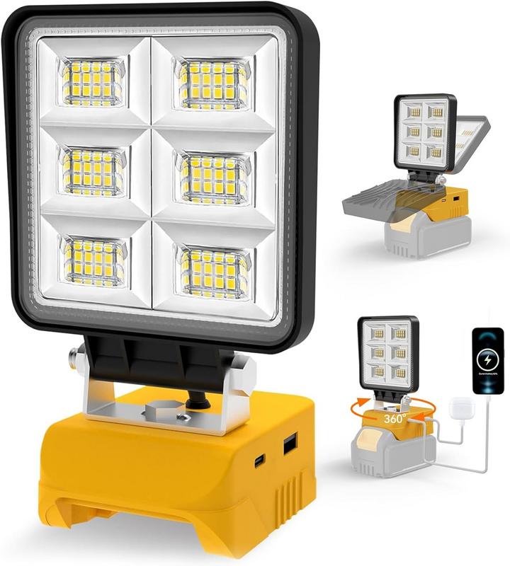 פנס עבודה נטען T-SUN תואם סוללות Dewalt 20V