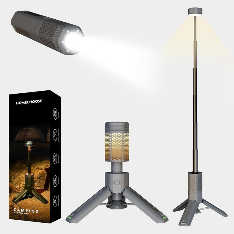 פנס עבודה ושטח נטען עם חצובה טלסקופת HOMECHOOSE