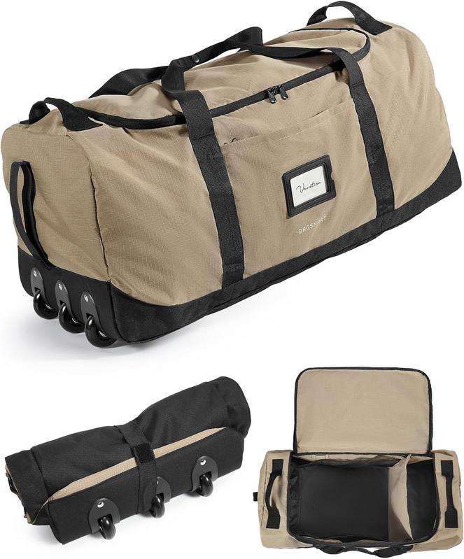 תיק נסיעות מתקפל גדול BAGSMART 83L עם 3 גלגלים