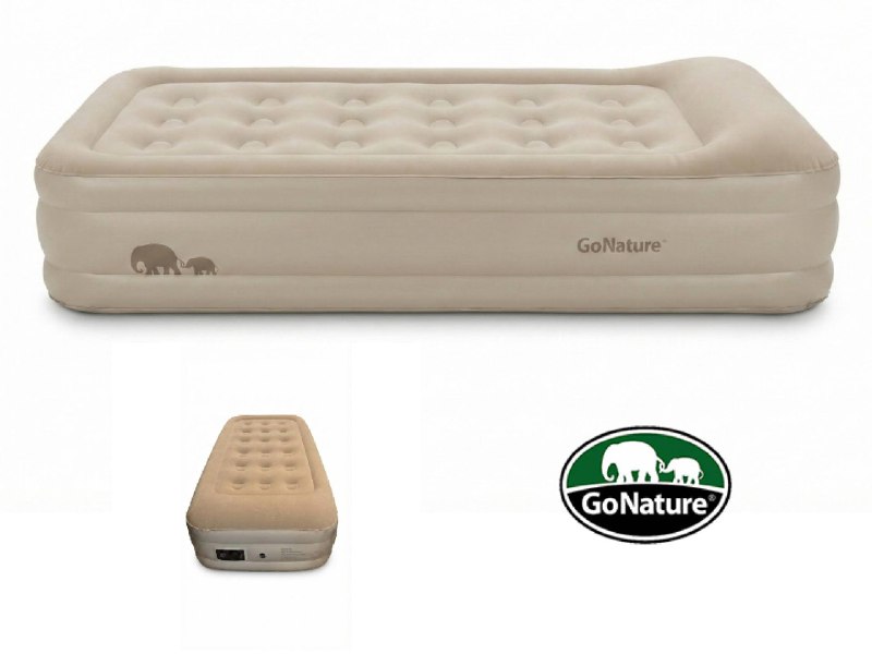 מזרון מתנפח יחיד מפנק עובי 45 ס״מ עם משאבה מובנית GoNature Twin Size Air Bed 🛏️⚡