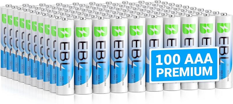 מארז של 100 סוללות AAA  אלקליין EBL