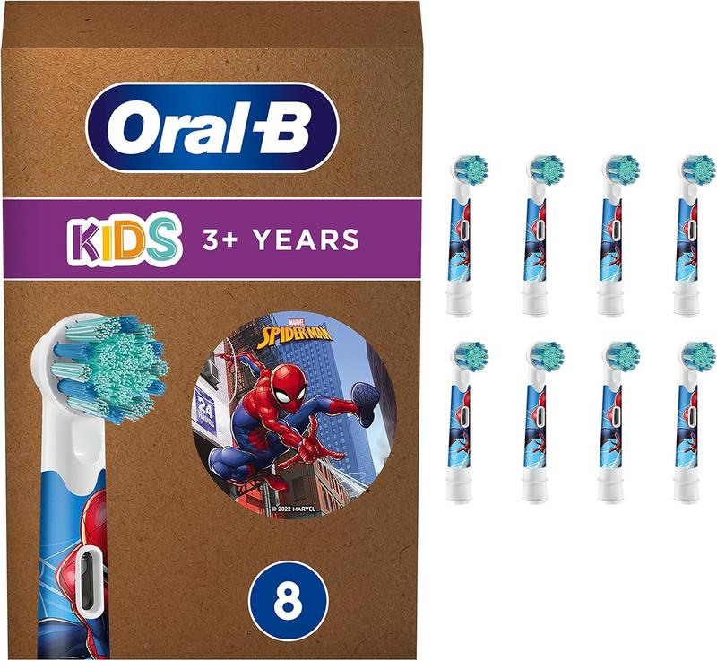 מברשות החלפה חשמלית לילדים Oral-B Pro Kids Spiderman (8 יחידות)