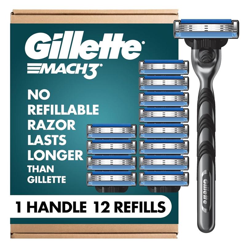 ערכת גילוח לגבר Gillette Mach3 – ידית גילוח + 12 סכינים להחלפה