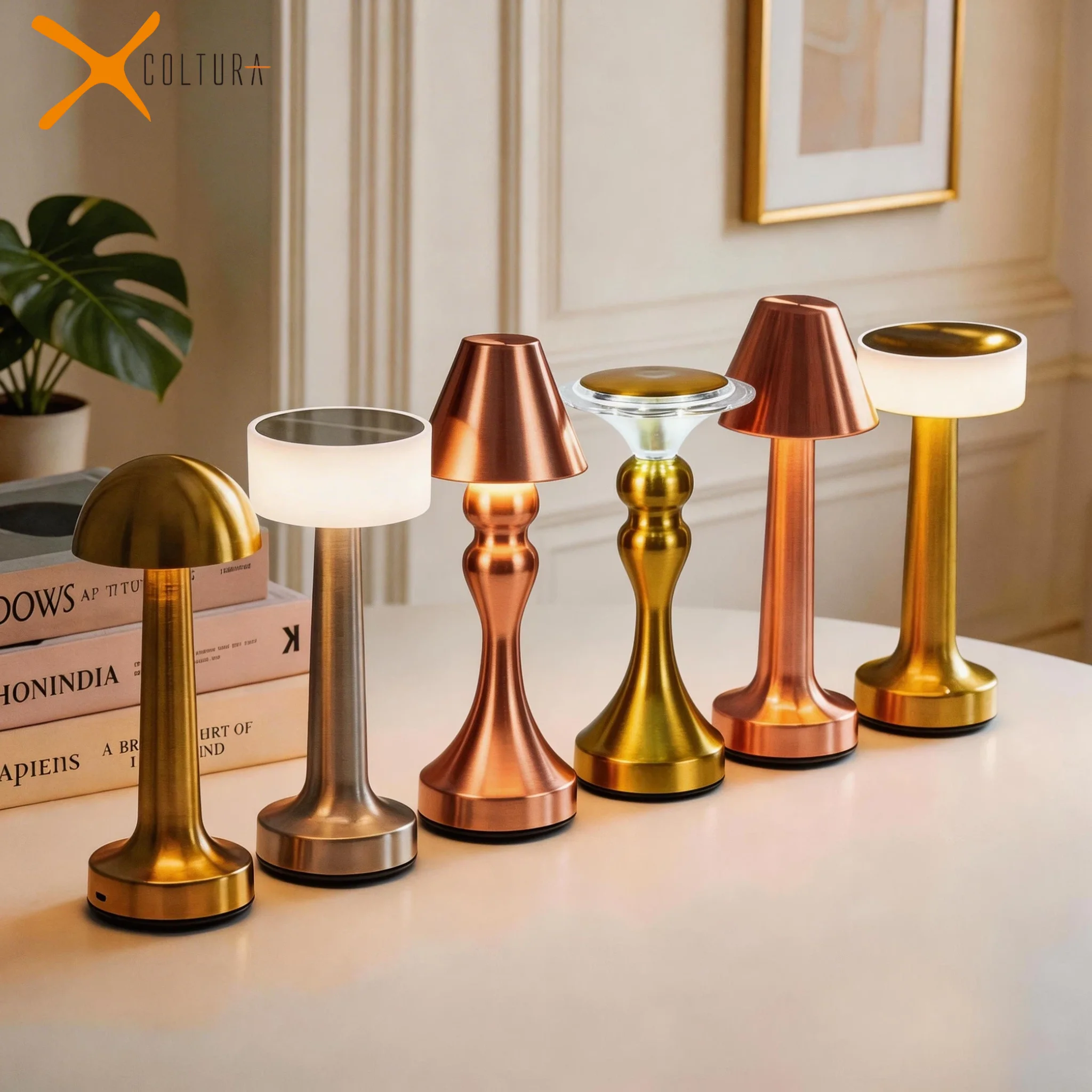 מנורות שולחן מעוצבות ממתכת COLTURA משלוח ממחסן ישראל