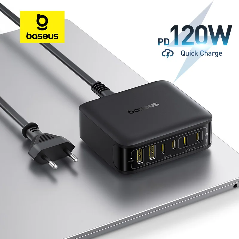 מטען שולחני 6 ב-1 Baseus 120W GaN
