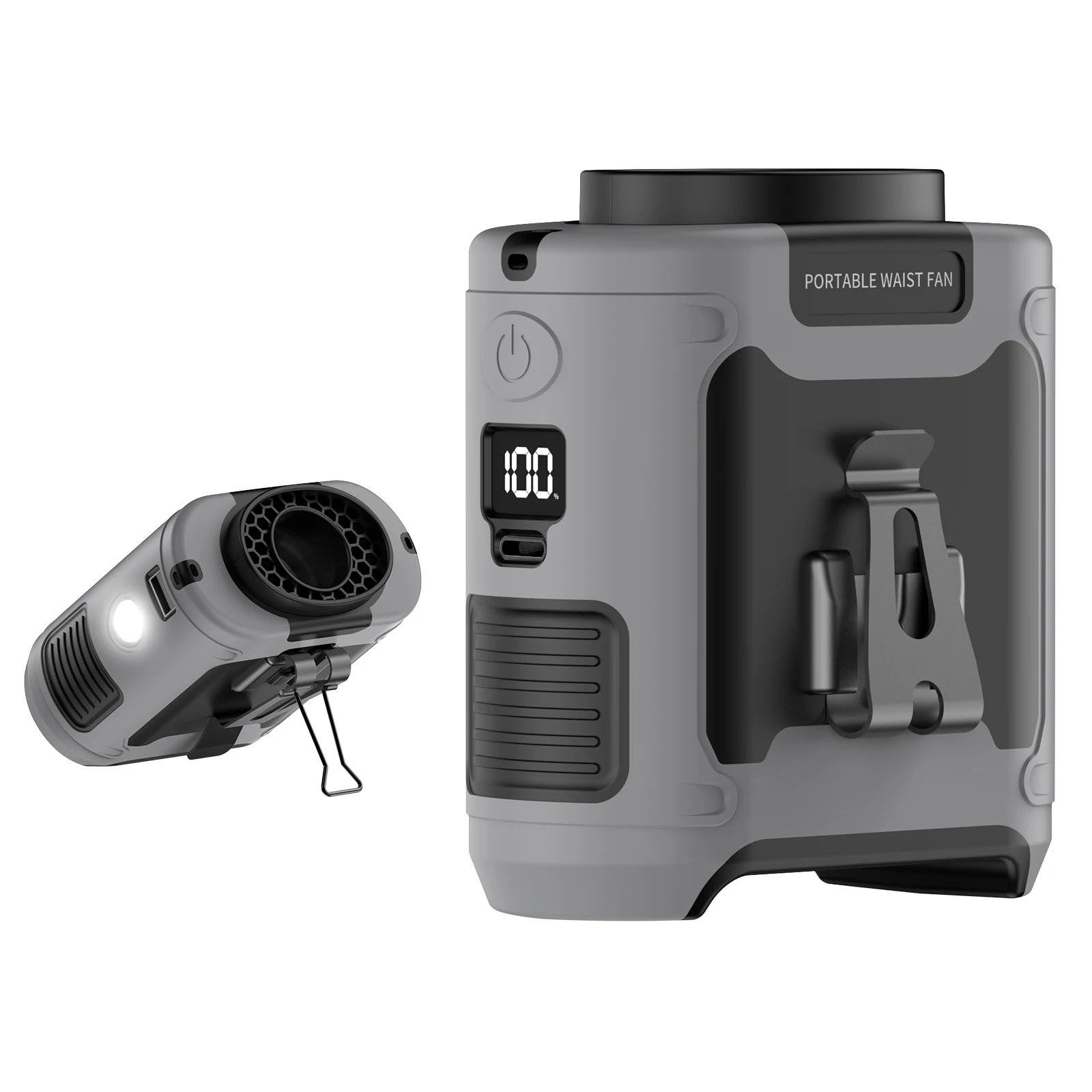 מאוורר מתלה למותן ולצוואר נייד עם תאורת LED וסוללה עוצמתית 10000/20000mAh