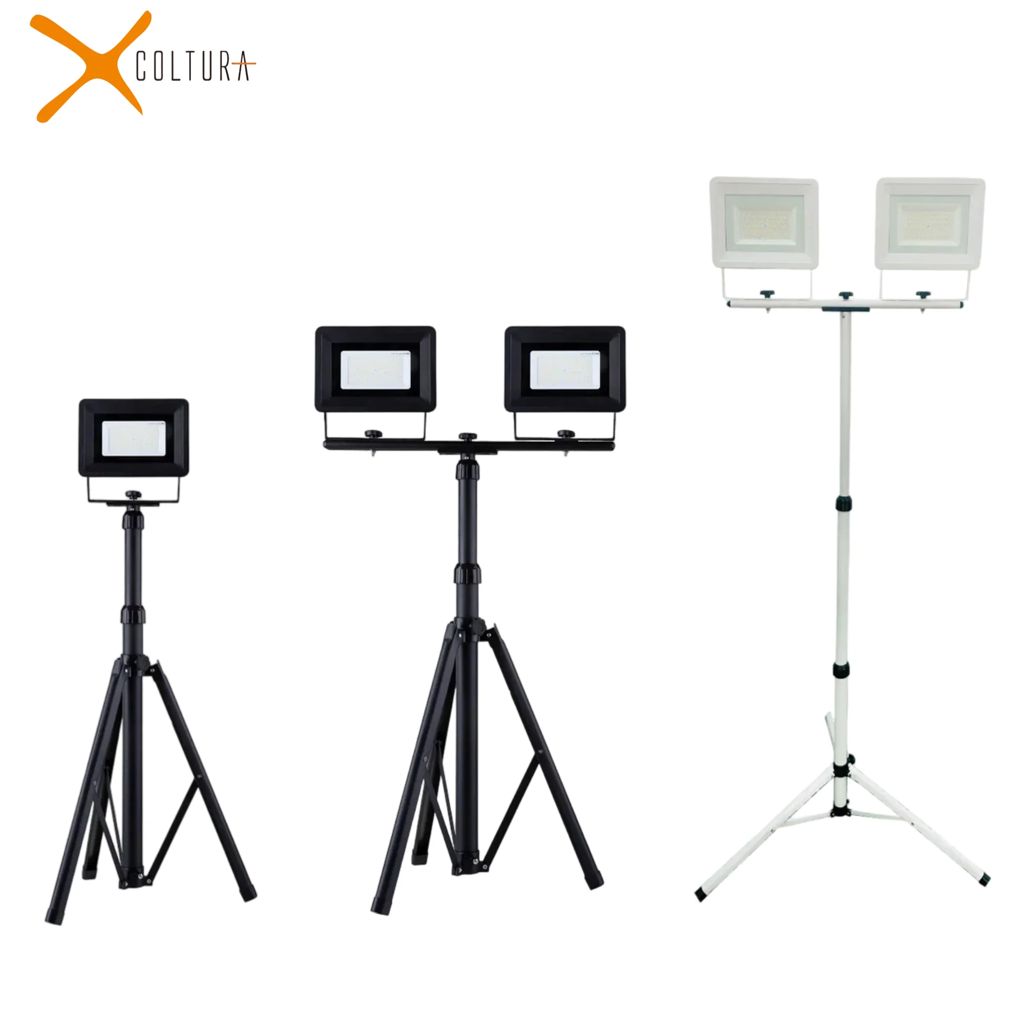 פנסי הצפה LED עם חצובה COLTURA ראש כפול