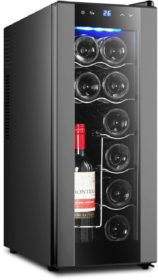 מקרר יין פרימיום ל-12 בקבוקים VINCOL-12 מבית YHM – צבע שחור