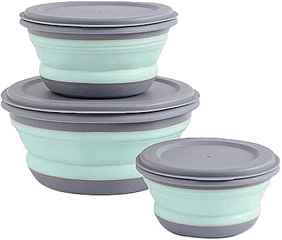 סט 3 קערות מתקפלות עם מכסה Bpatent