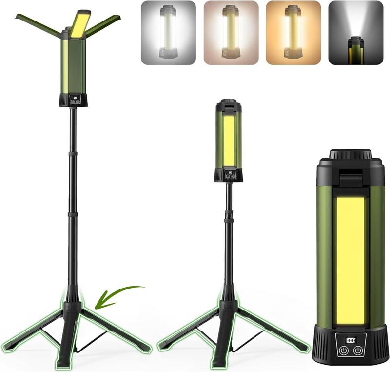 פנס קמפינג נטען עם חצובה מתקפלת Mlogiroa בגובה 137 ס״מ