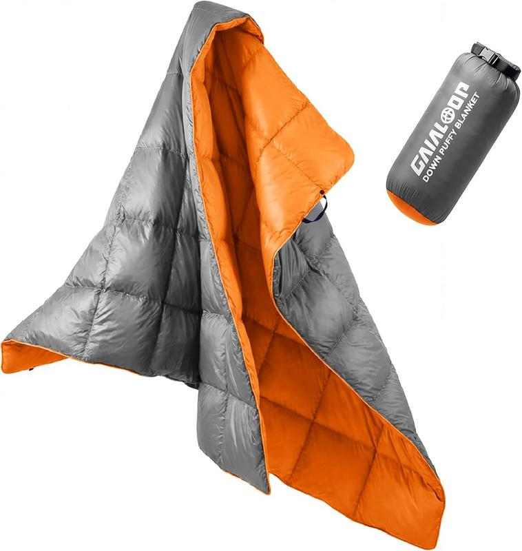 שמיכת פוך לגינה, קמפינג וטיולים Gaialoop Down Puffy Blanket 135×198 ס"מ בגוון אפור בהיר