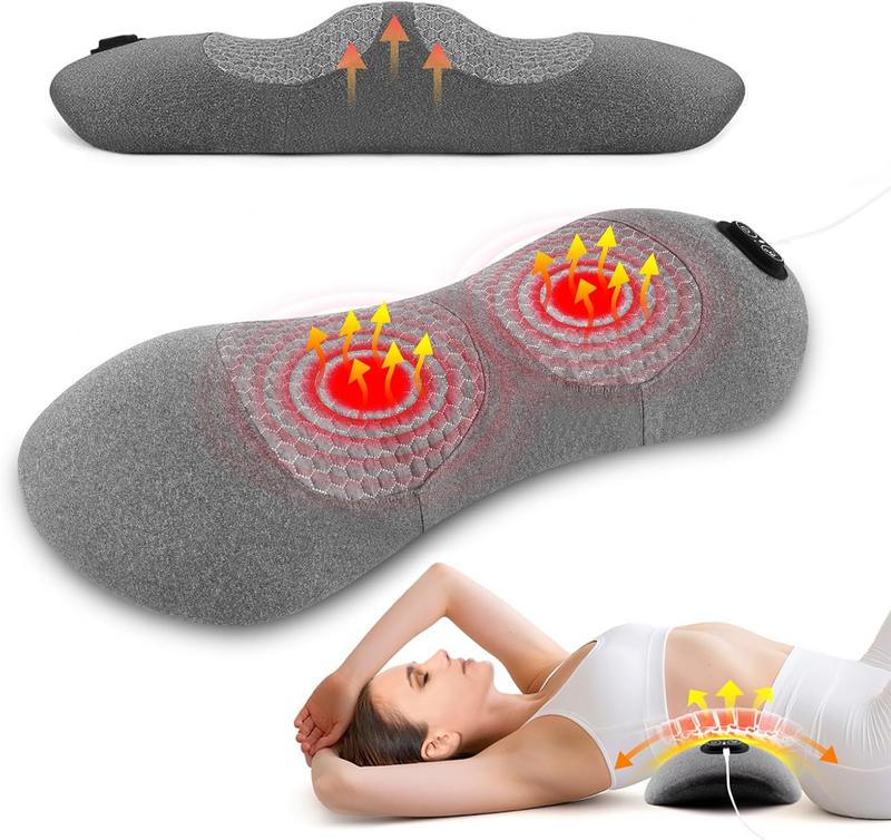 כרית תמיכה חשמלית חכמה לגב תחתון 3 ב-1 עם חימום ועיסוי