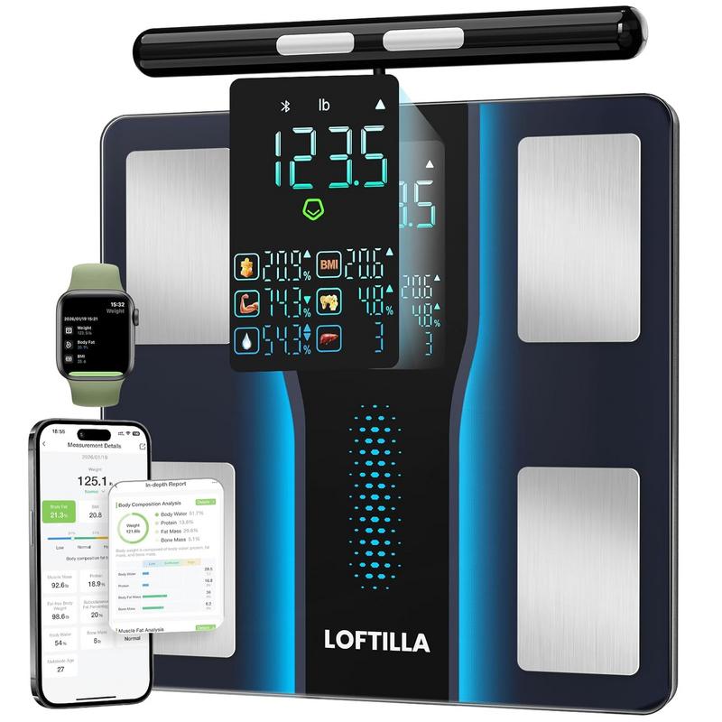 משקל חכם ביתי LOFTILLA Smart Scale עם טכנולוגיית 8 אלקטרודות