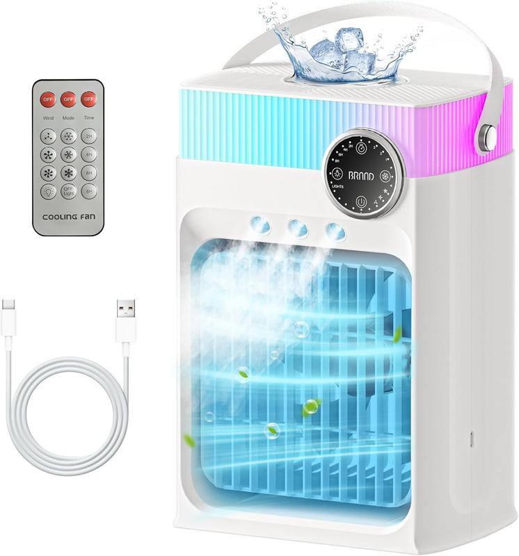 מצנן אוויר נייד קטן במיוחד עם שלט רחוק וטיימר