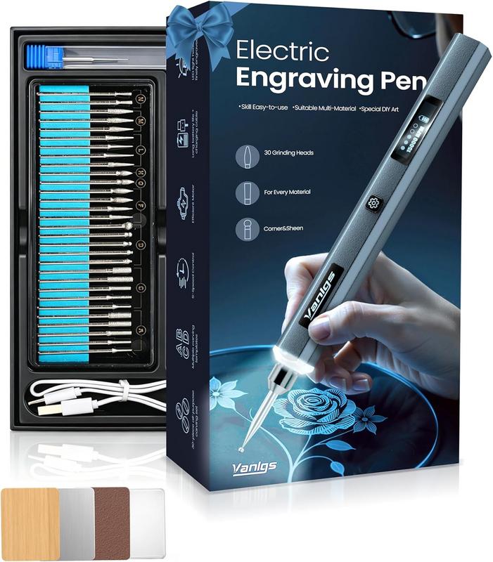 עט חריטה אוניברסלי Vanlgs (מטאלי אפור)