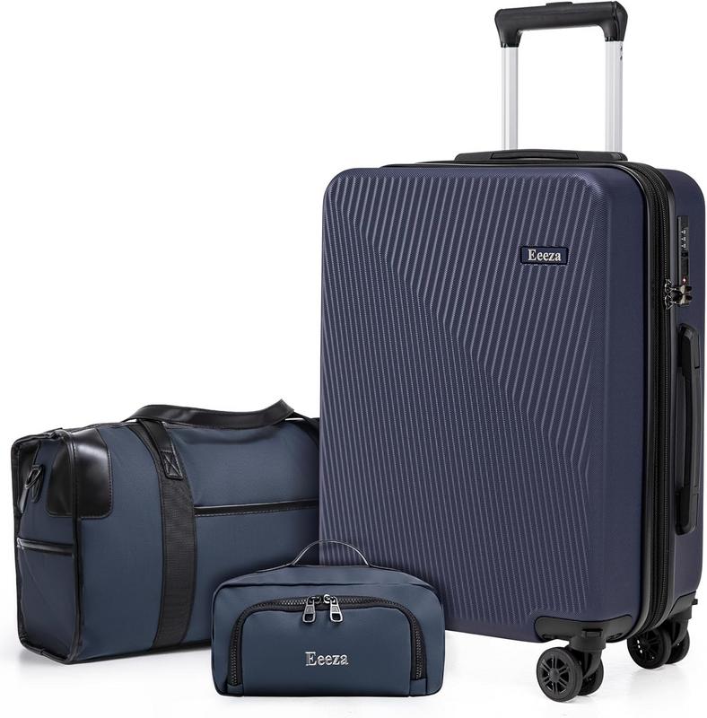 מזוודה קשיחה ניתנת להרחבה עם גלגלים נשלפים 22x14x9 אינץ׳ (56x36x23 ס״מ)