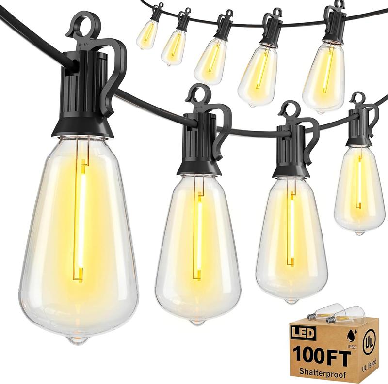 שרשרת תאורה חיצונית לד לגינה ולבית Brightown Outdoor String Lights 100ft