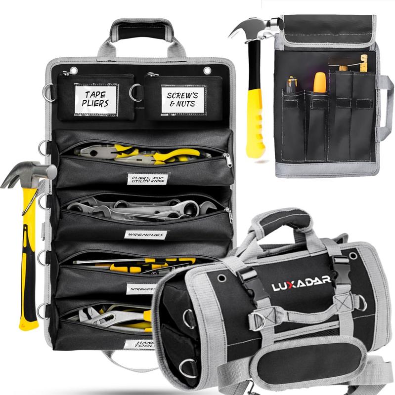 תיק כלי עבודה נגלל מקצועי עם תאים נשלפים LUXADAR (6 תאים נשלפים)